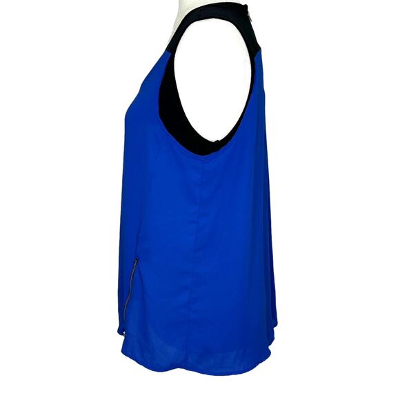 Green Envelope Royal Blue Black Color Block Layered Tank Top - Picture 4 of 9